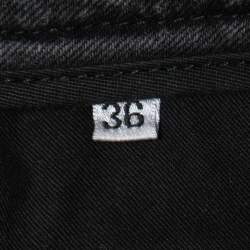 Pre Owned Dolce & Gabbana Dark Grey Denim Sacred Heart Detail Pretty Fit Jeans XS Waist 27"