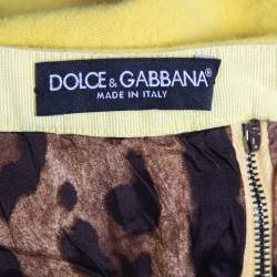 Dolce & Gabbana Yellow Wool Pencil Skirt S