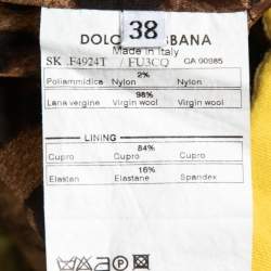 Dolce & Gabbana Yellow Wool Pencil Skirt S