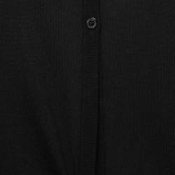 Pre Owned Dolce & Gabbana Black Wool Tie Front Cardigan L
