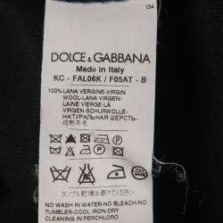 Pre Owned Dolce & Gabbana Black Wool Tie Front Cardigan L