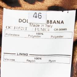 Pre Owned Dolce & Gabbana Black Synthetic Belted Trench Coat L