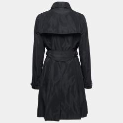 Pre Owned Dolce & Gabbana Black Synthetic Belted Trench Coat L