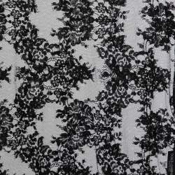 Pre Owned Dolce & Gabbana Black Floral Lace Sheer Top S