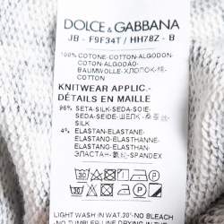 Pre Owned Dolce & Gabbana Brown Leopard Print Cotton Sweatshirt S