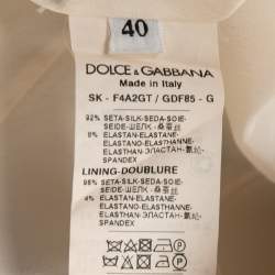 Pre Owned Dolce & Gabbana Multicolor Floral Vase Print Silk Midi Skirt S