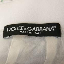 Pre Owned Dolce & Gabbana Multicolor Floral Vase Print Silk Midi Skirt S