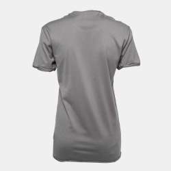 Pre Owned Dolce & Gabbana Grey Cotton Marlon Brando Print T-Shirt M