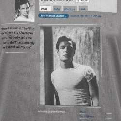 Pre Owned Dolce & Gabbana Grey Cotton Marlon Brando Print T-Shirt M
