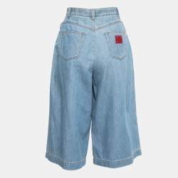 مملوكة مسبقًا Dolce & Gabbana Light Blue Denim Culottes S Waist 24"