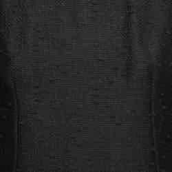 Pre Owned Dolce & Gabbana Black Tweed Fringed Mid-Length Dress M