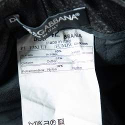 Pre Owned Dolce & Gabbana Black Cotton Blend Tapered Leg Pans M