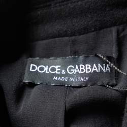 Dolce & Gabbana Black Wool & Silk Button Front Jacket M