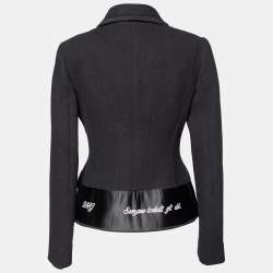 Dolce & Gabbana Black Wool & Silk Button Front Jacket M