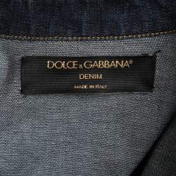 مملوكة مسبقًا Dolce & Gabbana Blue Denim Western Shirt XS