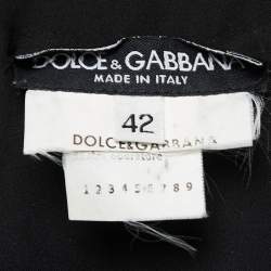 Pre Owned Dolce & Gabbana Black Satin & Lace Trimmed Camisole M