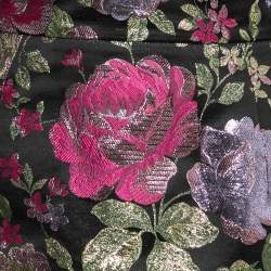 Dolce & Gabbana Black Floral Jacquard Bolero Jacket & Skirt Set S