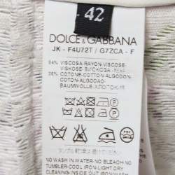Pre Owned Dolce & Gabbana Multicolor Printed Jacquard Midi Skirt M