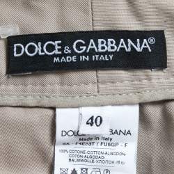 Pre Owned Dolce & Gabbana Beige Cotton Pocket Detail Mini Balloon Skirt S