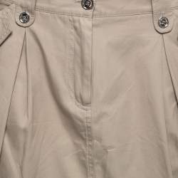 Pre Owned Dolce & Gabbana Beige Cotton Pocket Detail Mini Balloon Skirt S
