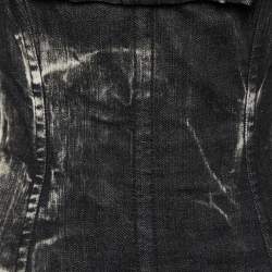 Pre Owned Dolce & Gabbana Black Denim Corset Top S