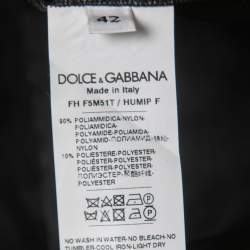 Pre Owned Dolce & Gabbana Black Nylon Transparent Full Sleeve Shirt M