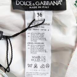 Pre Owned Dolce & Gabbana Multicolor Printed Silk Wide Kimono Sleeve Short Dress XS