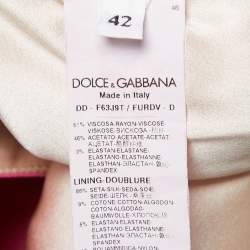 Pre Owned Dolce & Gabbana Pink Crepe Sleeveless Midi Dress S