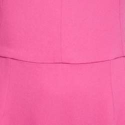 Pre Owned Dolce & Gabbana Pink Crepe Sleeveless Midi Dress S