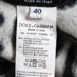 Pre Owned Dolce & Gabbana Brown Animal Printed Crepe Sleeveless Top S