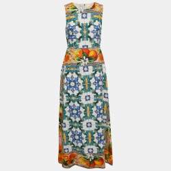 Dolce and gabbana tile print clearance dress