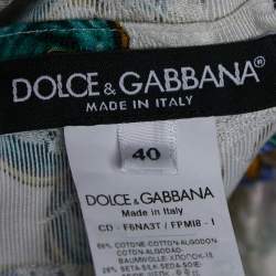 Pre Owned Dolce & Gabbana Multicolor Tile Printed Jacquard Sleeveless Midi Dress S