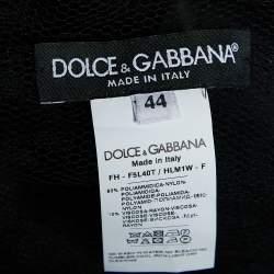 Pre Owned Dolce & Gabbana Black Mesh D'esprit Ruffled Sheer Shirt M