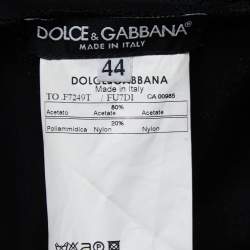 Pre Owned Dolce & Gabbana Black Chain Detail Halter Neck Top M