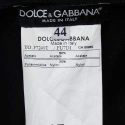 Pre Owned Dolce & Gabbana Black Chain Detail Halter Neck Top M