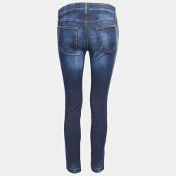 Pre Owned Dolce & Gabbana Blue Denim Pretty Skinny Jeans M Waist 28"