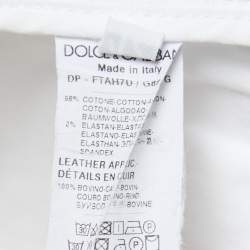 Pre Owned Dolce & Gabbana White Denim Pretty Skinny Jeans M Waist 30"