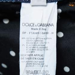 Pre Owned Dolce & Gabbana Blue Denim Girly Skinny Jeans M Waist 30"