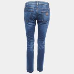 Pre Owned Dolce & Gabbana Blue Denim Pretty Skinny Jeans M Waist 30"