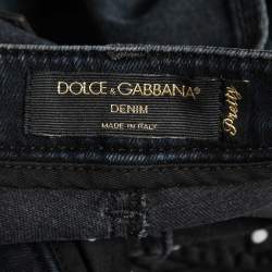 Pre Owned Dolce & Gabbana Grey Blue Denim Pretty Skinny Jeans M Waist 30"