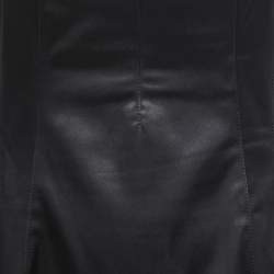 Pre Owned Dolce & Gabbana Black Stretch Satin Sleeveless Short Dress M