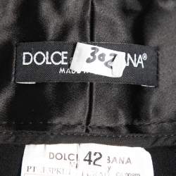 Pre Owned Dolce & Gabbana Black Stretch Satin Jeans M Waist 31"