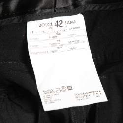 Pre Owned Dolce & Gabbana Black Stretch Satin Jeans M Waist 31"