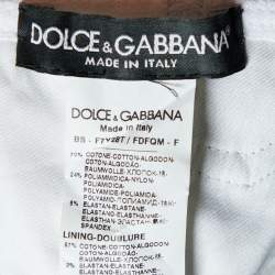 Pre Owned Dolce & Gabbana Navy Blue Denim Bustier Top XS