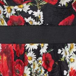 Pre Owned Dolce & Gabbana Multicolor Daisy Printed Sleeveless Midi Dress M