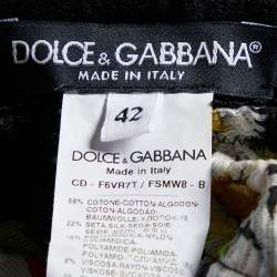 Pre Owned Dolce & Gabbana Multicolor Daisy Printed Sleeveless Midi Dress M