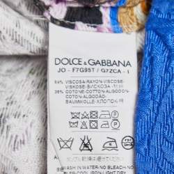 Pre Owned Dolce & Gabbana Multicolor Patterned Jacquard Top M