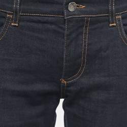Pre Owned Dolce & Gabbana Dark Blue Embroidered Denim Skinny Jeans L Waist 32"