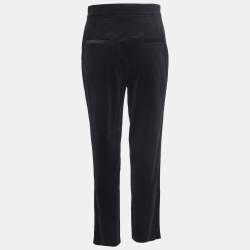 Pre Owned Dolce & Gabbana Black Velvet Trousers M