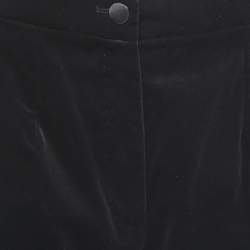Pre Owned Dolce & Gabbana Black Velvet Trousers M